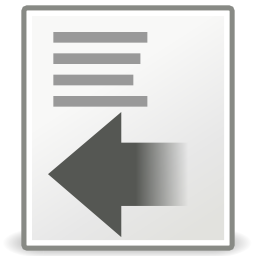 Download free sheet arrow left format icon